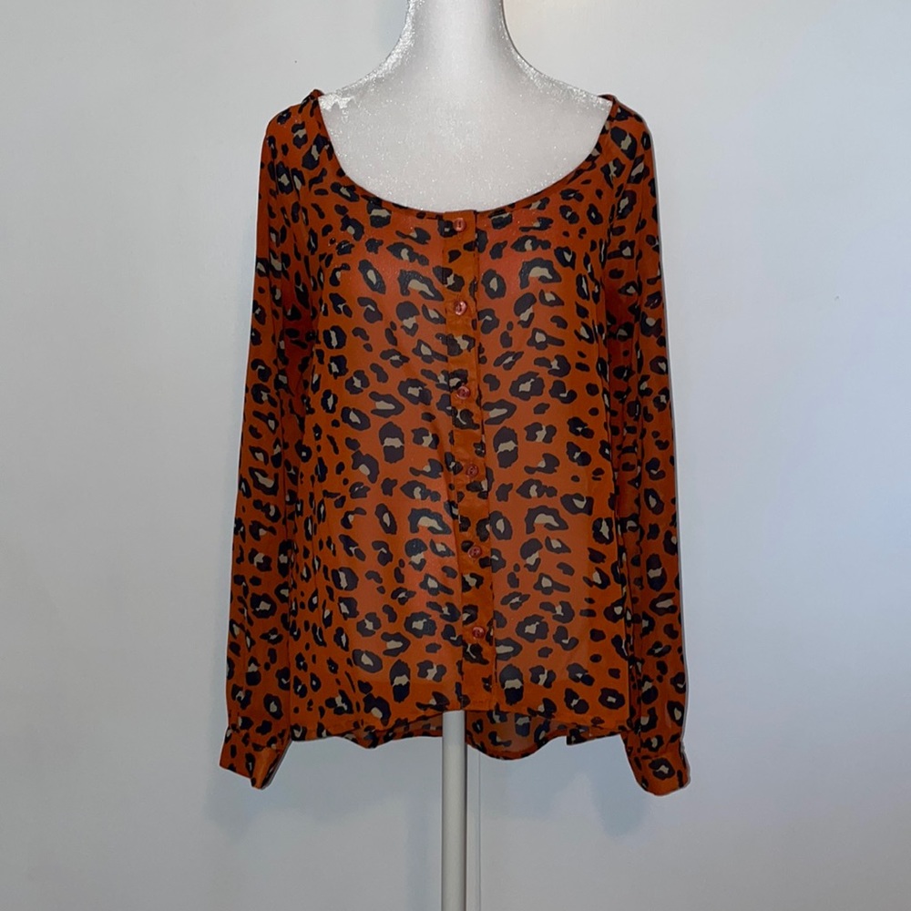 Mine Animal Print Blouse size M